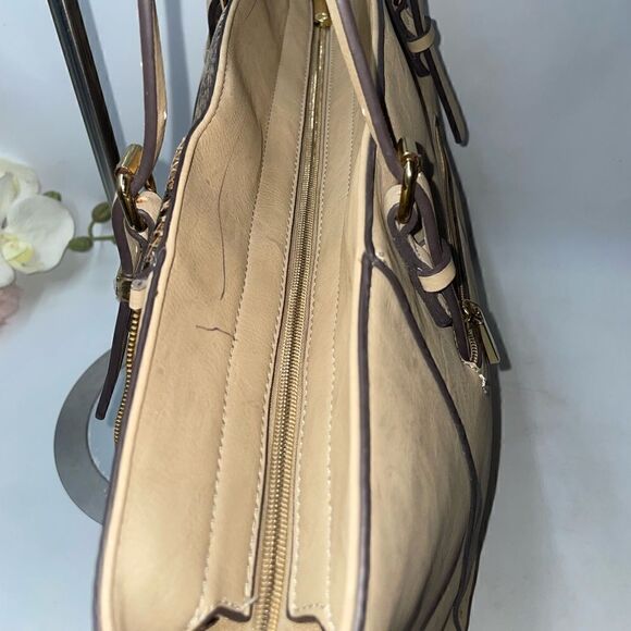 Charming Charlie Snakeskin Print Tote Bag Tan XLarge - Picture 5 of 11